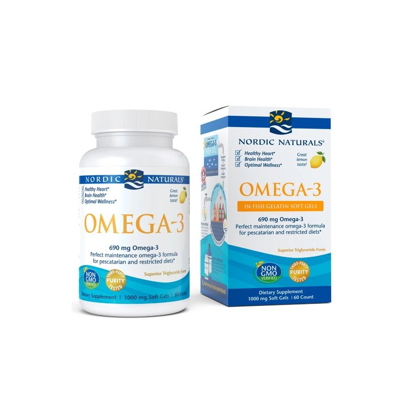 NORDIC NATURALS Omega-3 in Fish Gelatin (60 kaps.)