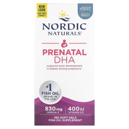 NORDIC NATURALS Prenatal DHA - unflavored (180 kaps.)