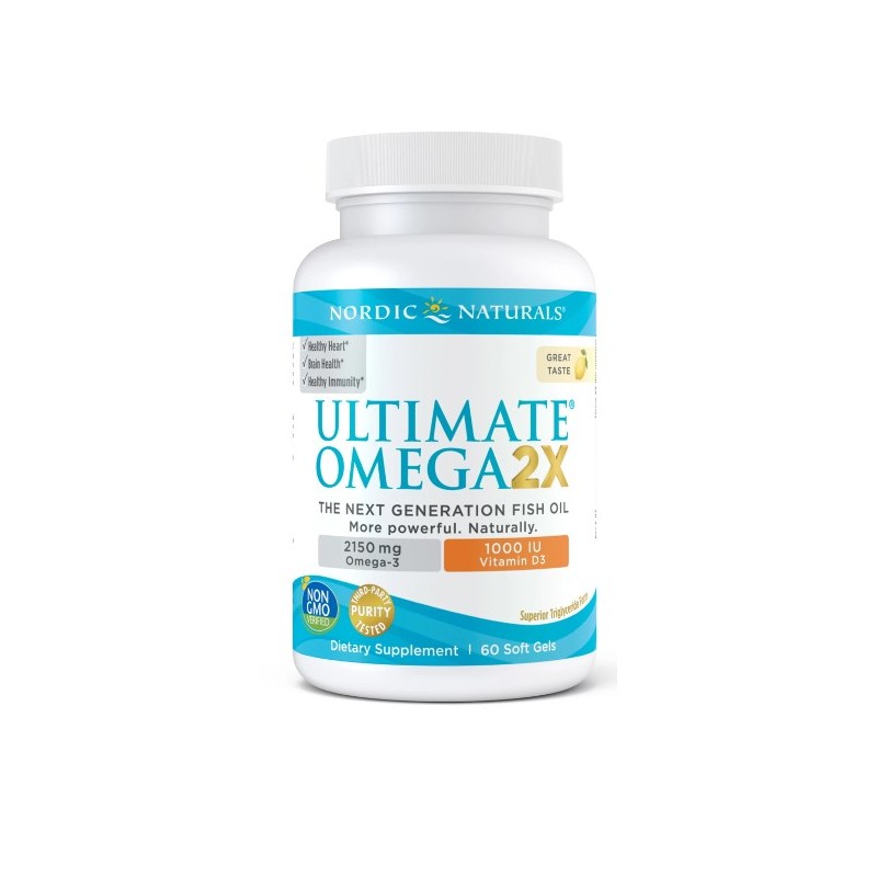 NORDIC NATURALS Ultimate Omega 2X with Vitamin D3 (60 kaps.)