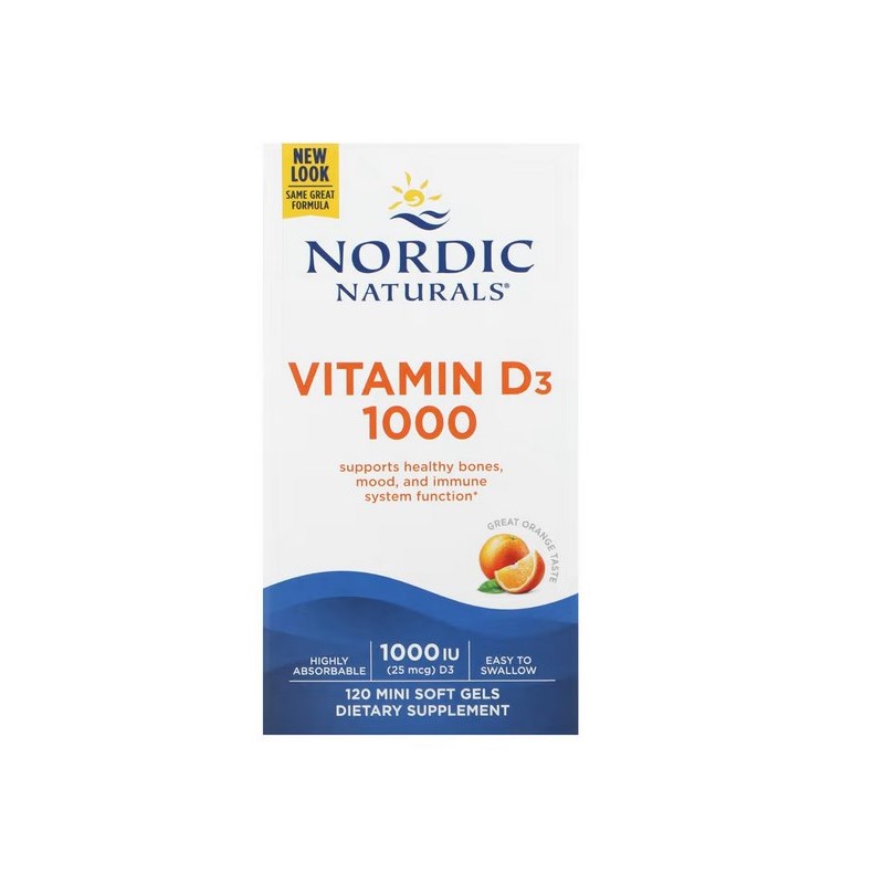 NORDIC NATURALS Vitamin D3 1000 IU (120 kaps.)