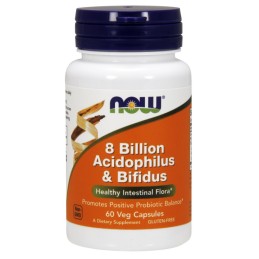 NOW FOODS 8 Billion Acidophilus & Bifidus - Probiotyk (60 kaps.)
