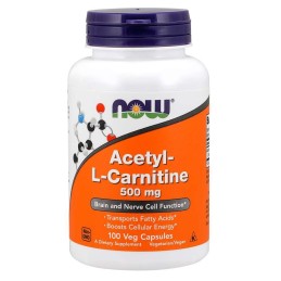 NOW FOODS Acetyl L-Karnityna HCI 500 mg (100 kaps.)