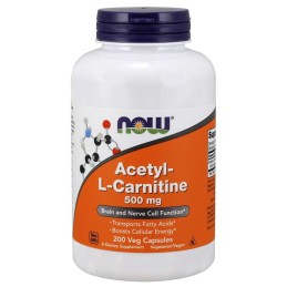 NOW FOODS Acetyl L-Karnityna HCI 500 mg (200 kaps.)