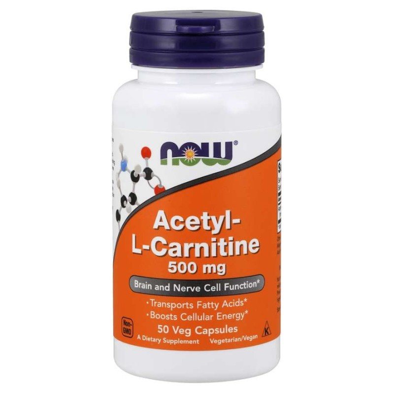 NOW FOODS Acetyl L-Karnityna HCI 500 mg (50 kaps.)