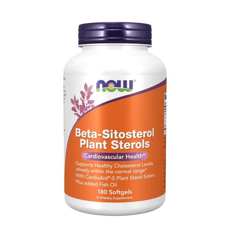 NOW FOODS Beta-Sitosterol Plant Sterols - Sterole roślinne (180 kaps.)