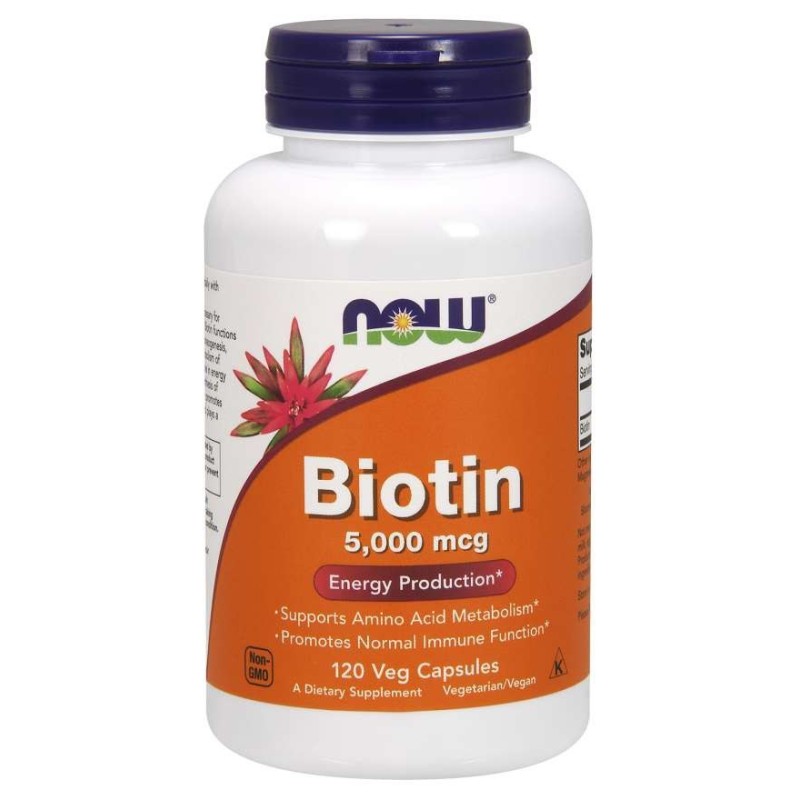 NOW FOODS Biotyna - Biotin 5000 mcg (120 kaps.)