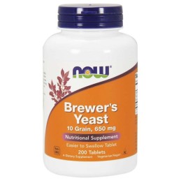 NOW FOODS Brewer's Yeast - Drożdze Piwowarskie 650 mg (200 tabl.)