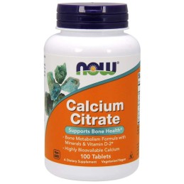 NOW FOODS Calcium Citrate - Cytrynian Wapnia (100 tabl.)