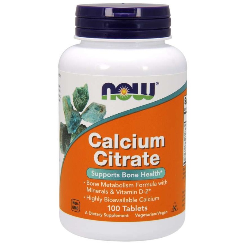 NOW FOODS Calcium Citrate - Cytrynian Wapnia (100 tabl.)