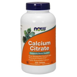NOW FOODS Calcium Citrate - Cytrynian Wapnia (250 tabl.)
