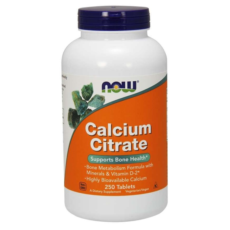NOW FOODS Calcium Citrate - Cytrynian Wapnia (250 tabl.)
