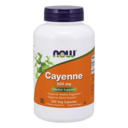NOW FOODS Cayenne - Pieprz kajeński 500 mg (250 kaps.)