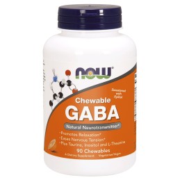 NOW FOODS Chewable GABA  - do ssania (90 tabl.)