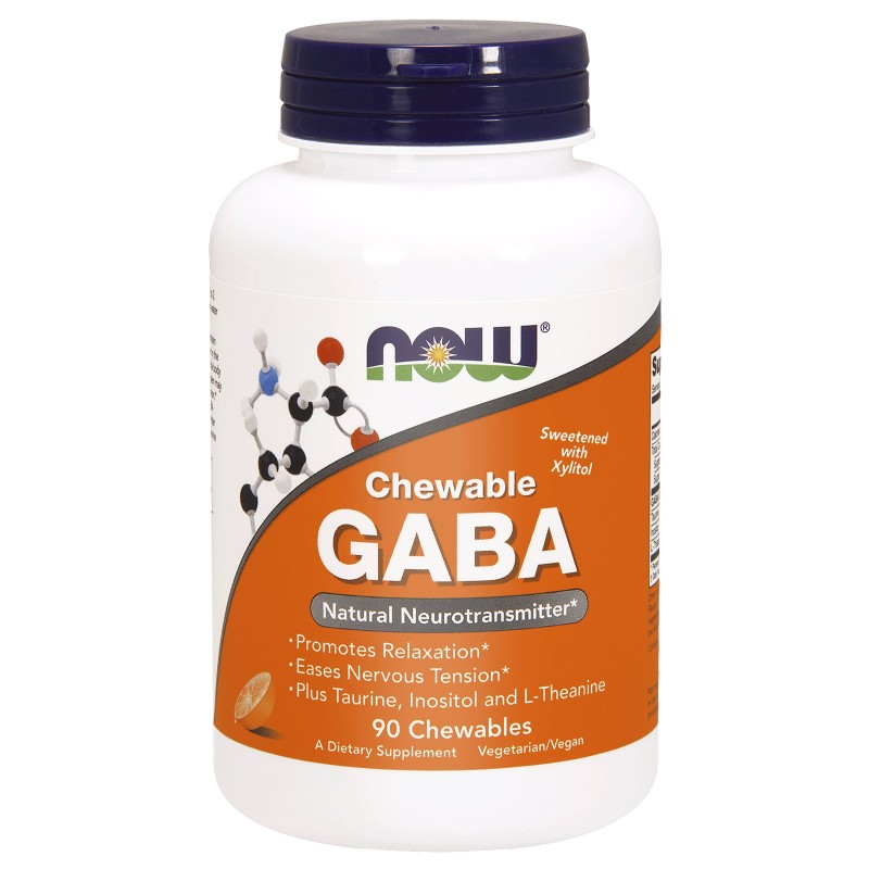 NOW FOODS Chewable GABA  - do ssania (90 tabl.)