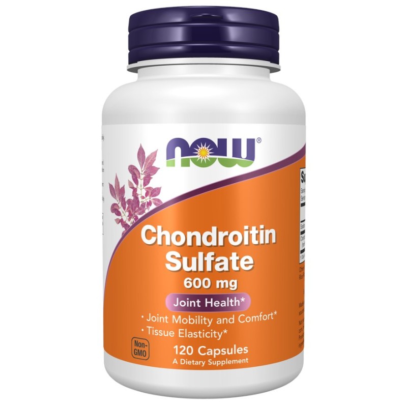 NOW FOODS Chondroitin Sulfate - Siarczan Chondroityny 600 mg (120 kaps.)