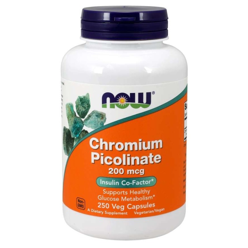 NOW FOODS Chromium Picolinate - Pikolinian Chromu (250 kaps.)