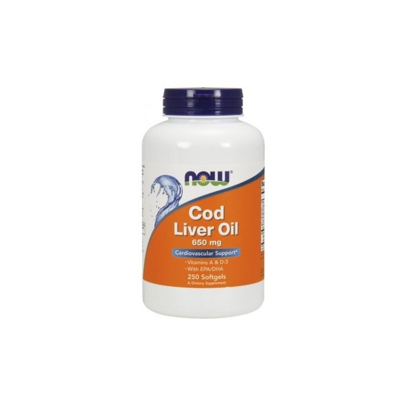 NOW FOODS Cod Liver Oil - Tran 650 mg (250 kaps.)