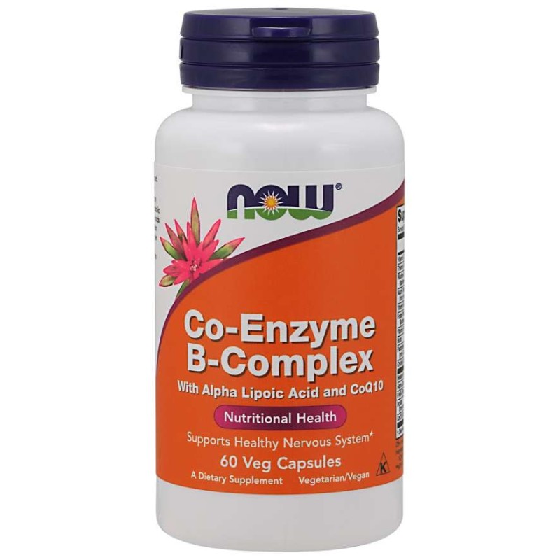 NOW FOODS Co-Enzyme B-Complex Kompleks Witamin z grupy B + Kwas alfa liponowy + Koenzym Q10 (60 kaps.)