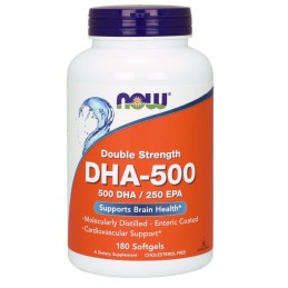NOW FOODS DHA - 500 DHA 250 EPA Kwas dokozaheksaenowy 500 mg (180 kaps.)