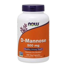 NOW FOODS D-mannoza 500 mg (240 kaps.)