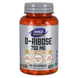 NOW FOODS D-Ribose - D-Ryboza 750 mg (120 kaps.)