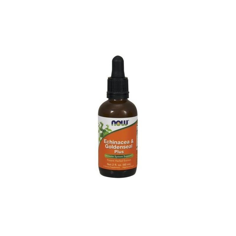 NOW FOODS Echinacea i Goldenseal Plus - Jeżówka Purpurowa i Gorzknik Kanadyjski (60 ml)