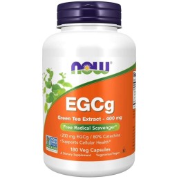 NOW FOODS EGCg Green Tea Extract - Zielona Herbata ekstrakt 400 mg (180 kaps.)