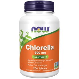 NOW FOODS Chlorella 500 mg (200 tabl.)
