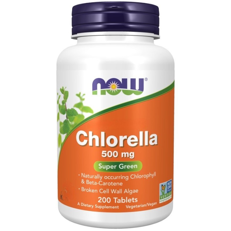 NOW FOODS Chlorella 500 mg (200 tabl.)