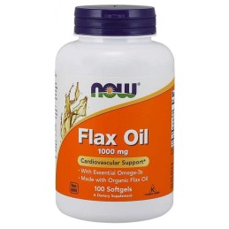 NOW FOODS Flax Oil 1000 mg - Olej lniany (100 kaps.)