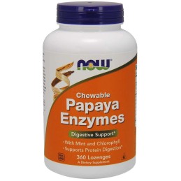 NOW FOODS Enzym Papaina 2000 USP - Papaya Enzymes (360 tabl.)