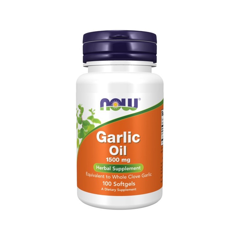 NOW FOODS Garlic Oil 1500 mg - koncentrat 3 mg (100 kaps.)