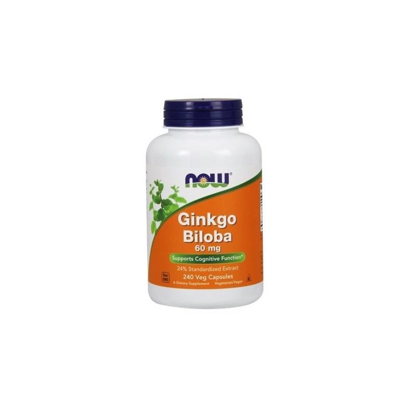 NOW FOODS Ginkgo Biloba ekstrakt - Miłorząb Japoński (240 kaps.)