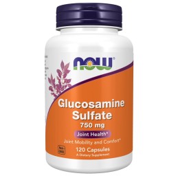 NOW FOODS Glucosamine Sulfate - Siarczan Glukozaminy 750 mg (120 kaps.)