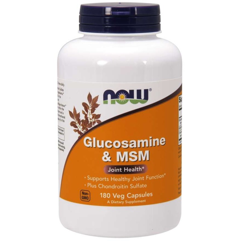 NOW FOODS Glukozamina z MSM (180 kaps.)
