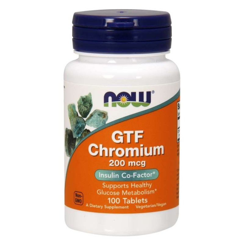 NOW FOODS GTF Chromium - Chrom GTF 200 mcg (100 tabl.)