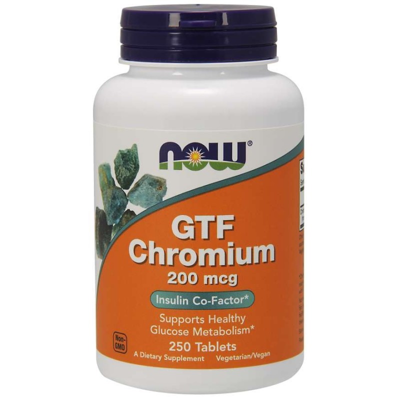 NOW FOODS GTF Chromium - Chrom GTF 200 mcg (250 tabl.)