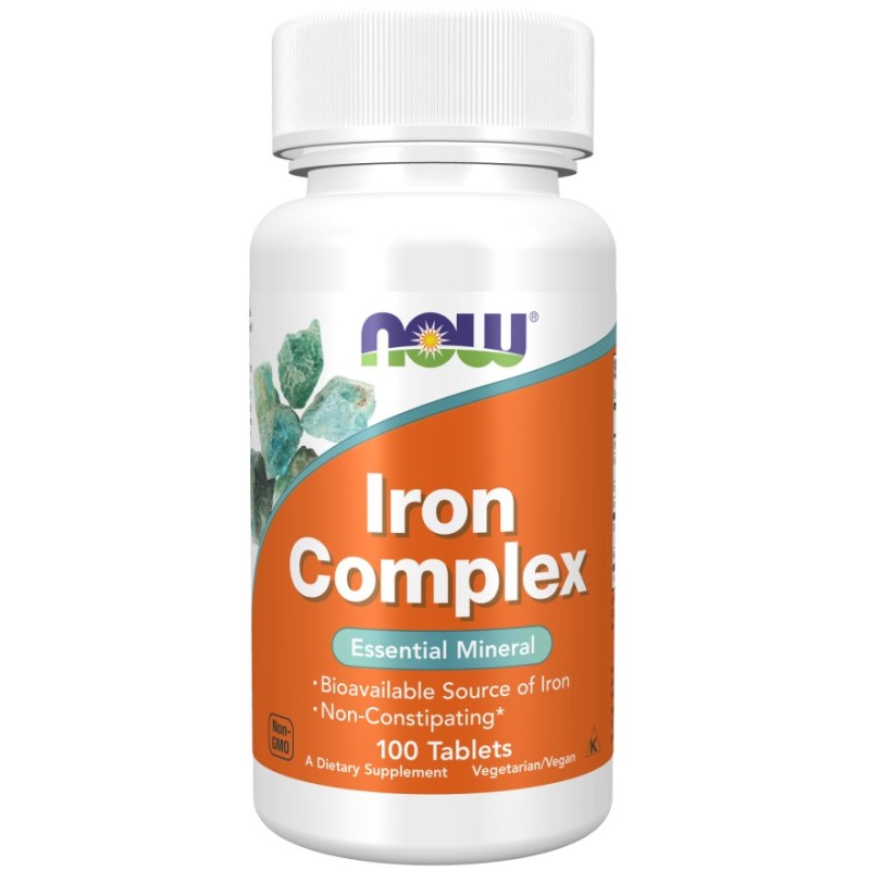 NOW FOODS Iron Complex - Żelazo (100 tabl.)
