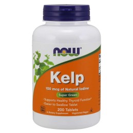 NOW FOODS Kelp (naturalny Jod) - Morszczyn Pęcherzykowaty (200 tabl.)
