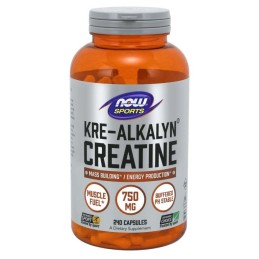 NOW FOODS Kre-Alkalyn Creatine - Buforowany Monohydrat Kreatyny 750 mg (240 kaps.)