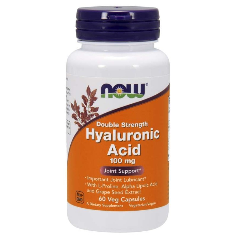 NOW FOODS Kwas Hialuronowy 100 mg (60 kaps.)