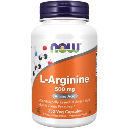 NOW FOODS L-Arginine 500 mg (250 kaps.)