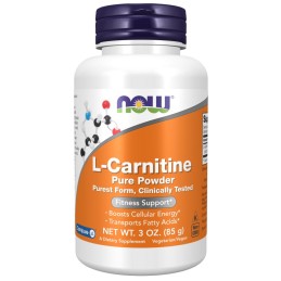 NOW FOODS L-Carnitine - L-Karnityna w proszku (85 g)