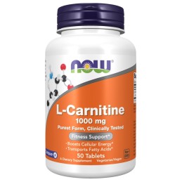 NOW FOODS L-Carnitine 1000 mg (50 tabl.)