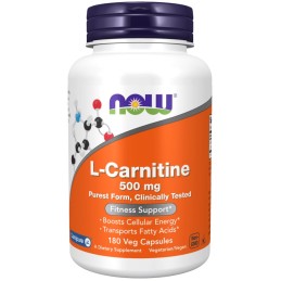 NOW FOODS L-Carnitine 500 mg (180 kaps.)