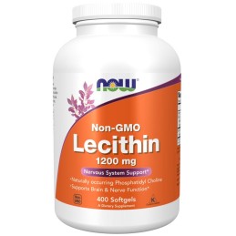 NOW FOODS Lecytyna sojowa 1200 mg non GMO (400 kaps.)