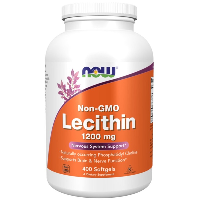 NOW FOODS Lecytyna sojowa 1200 mg non GMO (400 kaps.)