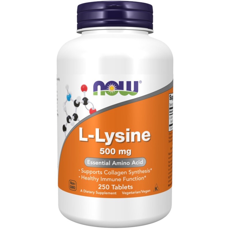 NOW FOODS L-Lizyna 500 mg (250 tabl.)