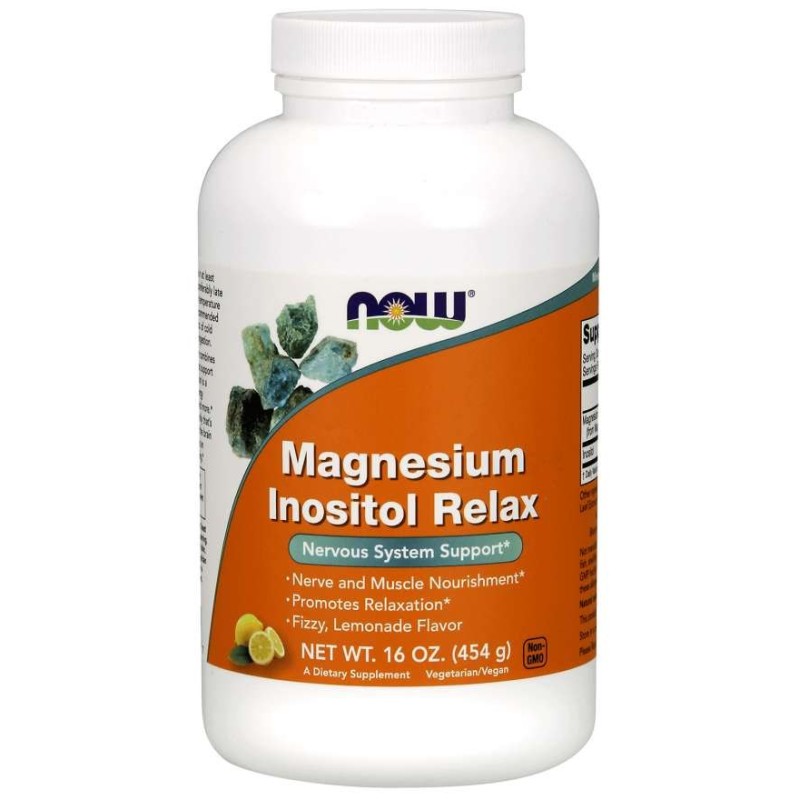 NOW FOODS Magnesium Inositol Relax - Magnez + Inozytol (454 g)