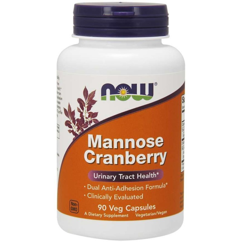 NOW FOODS Mannose Cranberry - D-mannoza z Żurawiną (90 kaps.)
